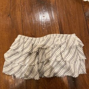 Blue Life strapless cropped top